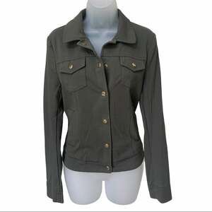 MARC NEW YORK by ANDREW MARC Olive Green Military Button Up Jacket